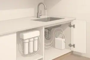 Under-sink water filter causing reduced faucet flow