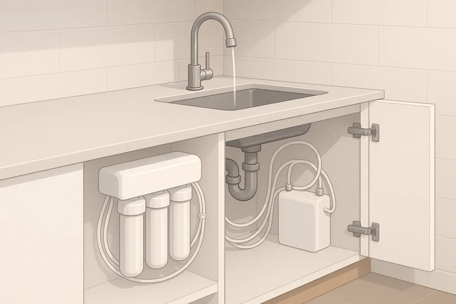 Under-sink water filter causing reduced faucet flow