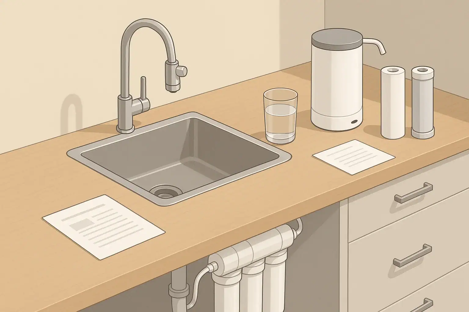 City water report with home filtration components