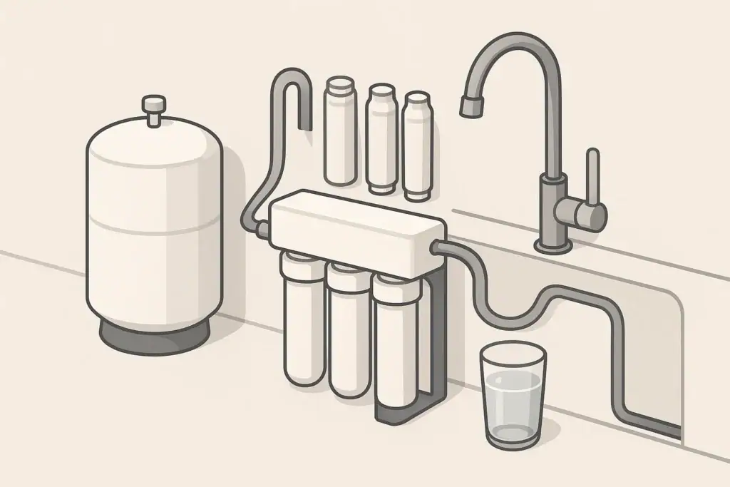 Under sink filtration system with generic cartridges