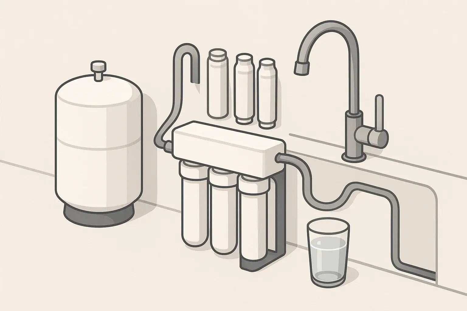 Under sink filtration system with generic cartridges