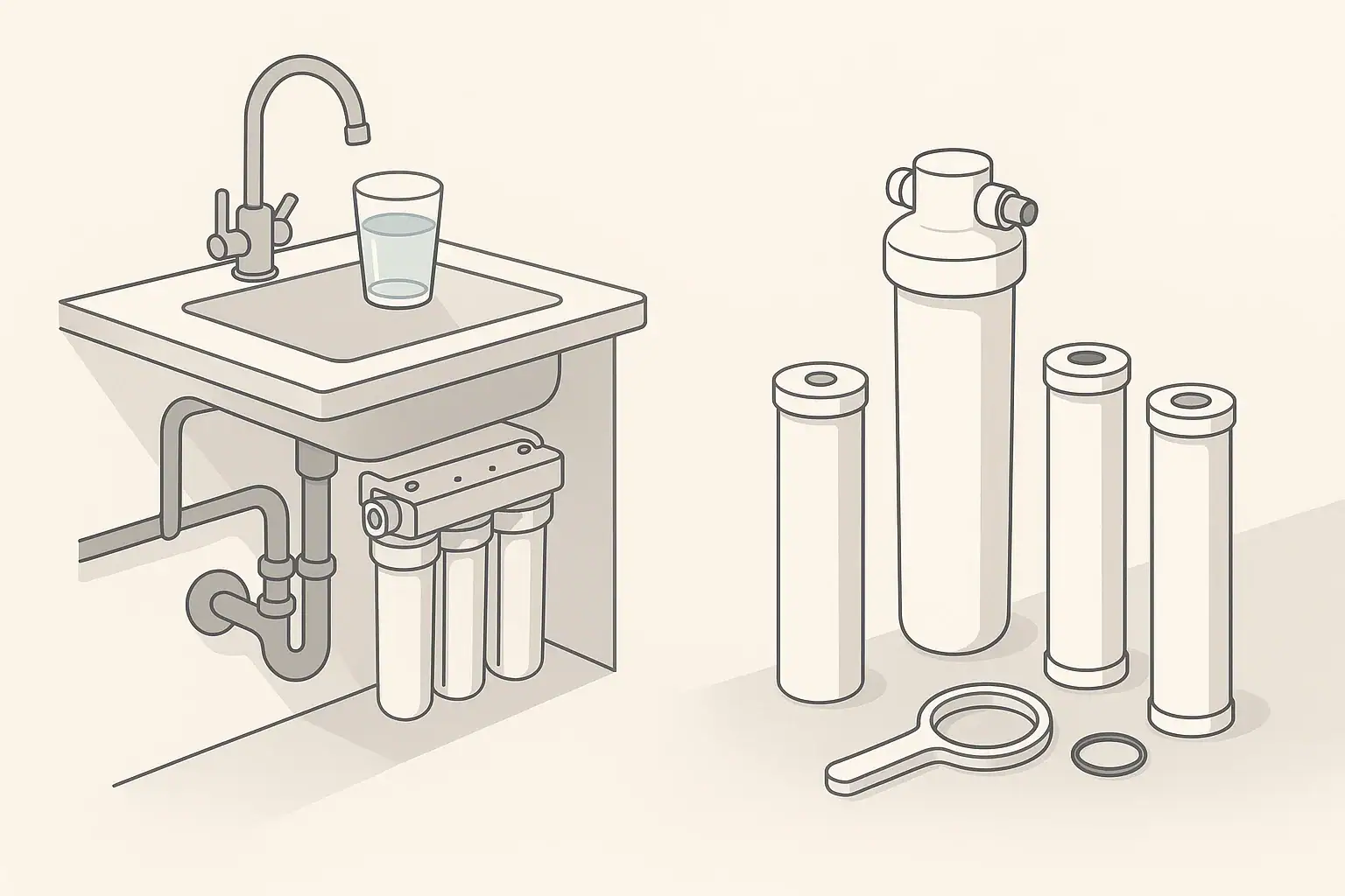 Generic filter housings with O-ring components