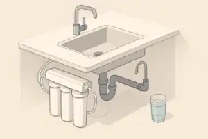 Under sink filtration system with sediment cartridges