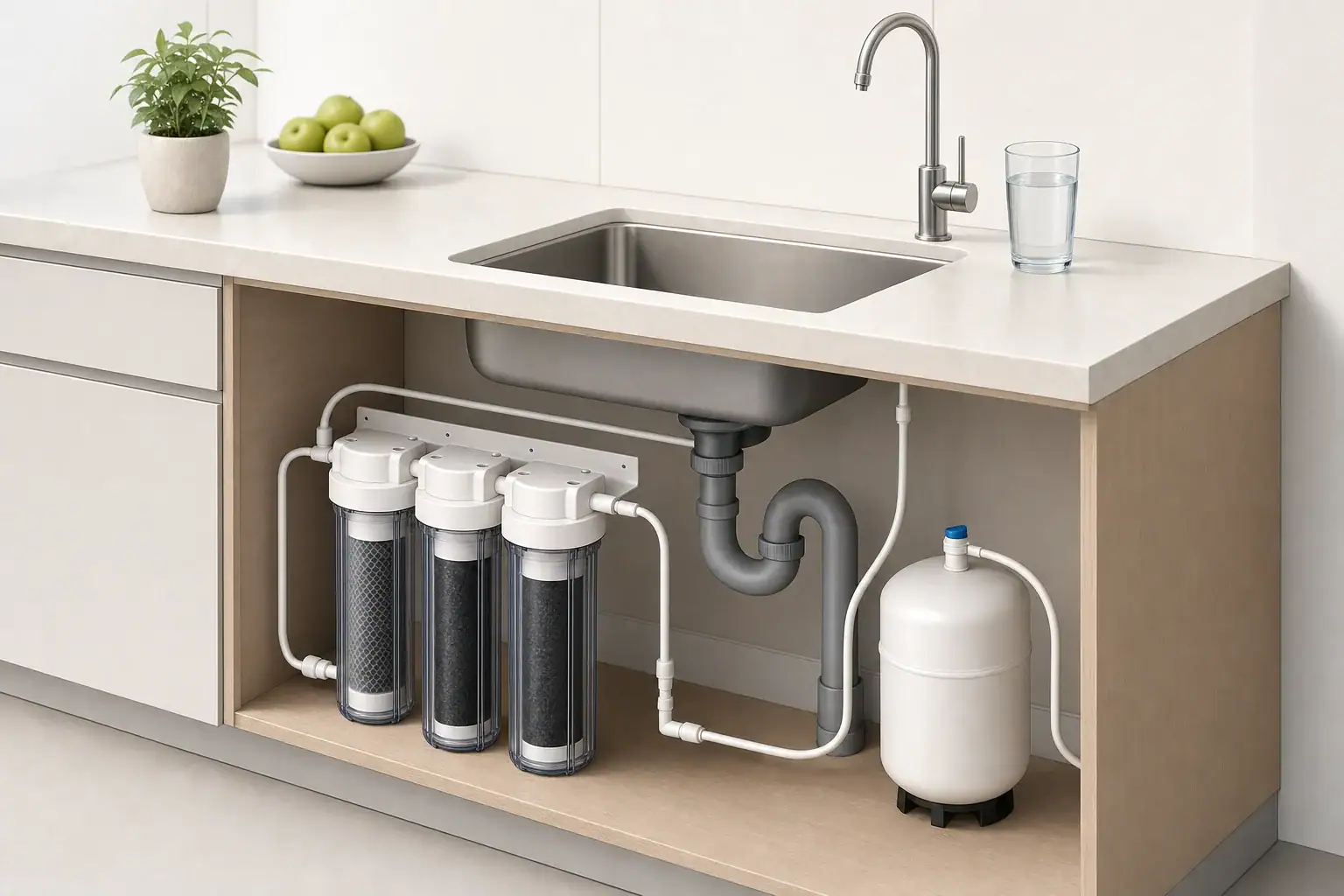Tidy filtration system with catalytic carbon cartridges